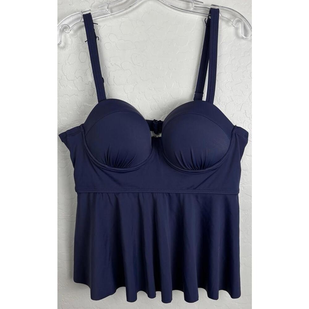 Torrid Navy Blue Swim Tankini Top